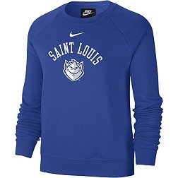 Nike Women's Saint Louis Billikens Blue Varsity Arch Logo Crew Neck Sweatshirt