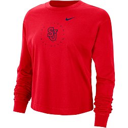 Nike Men's St. John's Red Storm Red Boxy Long Sleeve Cropped T-Shirt