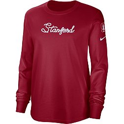 Nike Women's Stanford Cardinal Cardinal Cotton Letterman Long Sleeve T-Shirt
