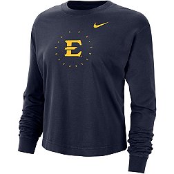 Nike Men's East Tennessee State Buccaneers Navy Boxy Long Sleeve Cropped T-Shirt