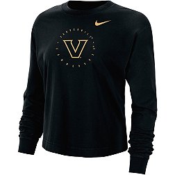 Nike Men's Vanderbilt Commodores Black Boxy Long Sleeve Cropped T-Shirt