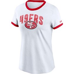 Nike Women's San Francisco 49ers Rewind Team Stacked White T-Shirt