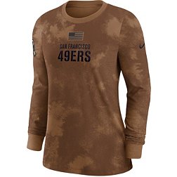 Nike Women's San Francisco 49ers 2023 Salute to Service Brown Long Sleeve T-Shirt