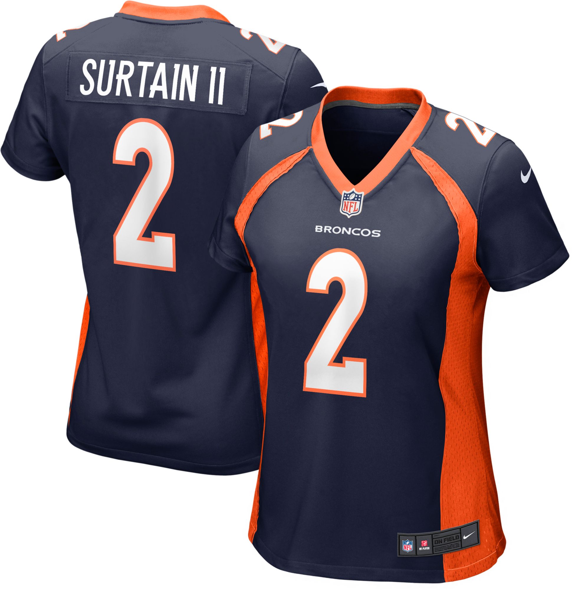 Nike Women's Denver Broncos Patrick Surtain II #2 Alternate Navy Game Jersey