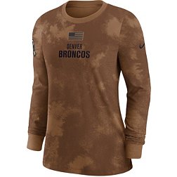 Nike Women's Denver Broncos 2023 Salute to Service Brown Long Sleeve T-Shirt