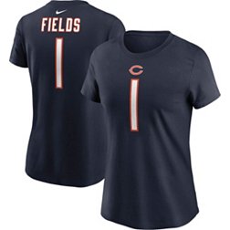Nike Women's Chicago Bears Justin Fields #1 Navy T-Shirt