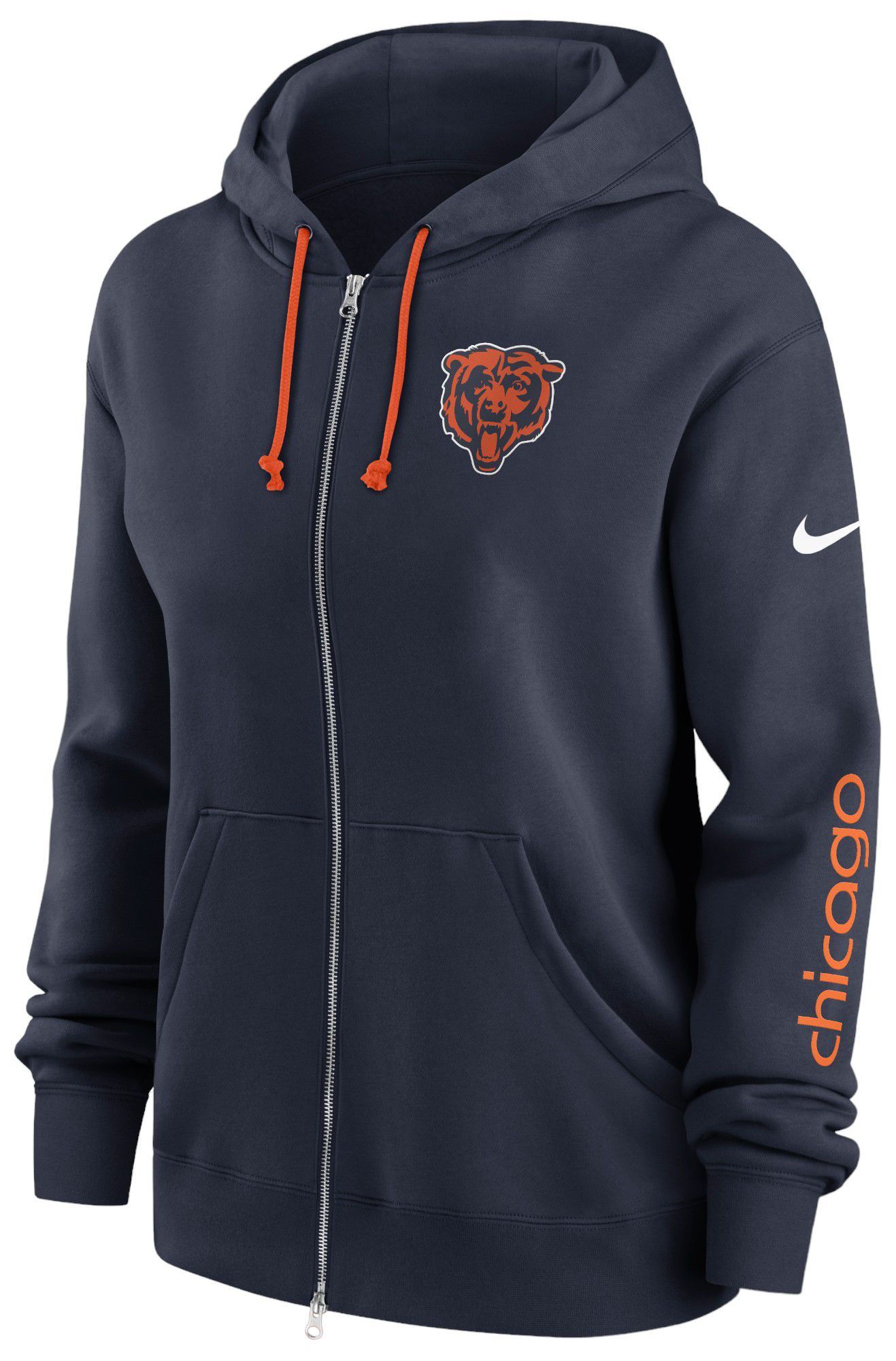 Nike Women's Chicago Bears Phoenix Orange Full-Zip Hoodie