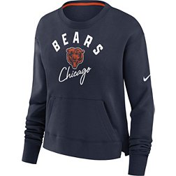 Nike Women's Chicago Bears Arch Team High Hip Navy Cropped Crew