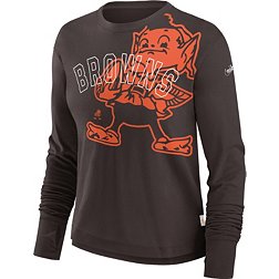 Nike Women's Cleveland Browns Throwback Layer Logo Long Sleeve T-Shirt