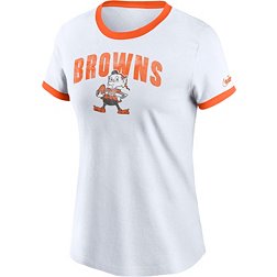 Nike Women's Cleveland Browns Rewind Team Stacked White T-Shirt