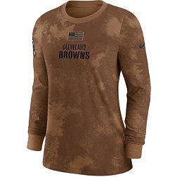 Nike Women's Cleveland Browns 2023 Salute to Service Brown Long Sleeve T-Shirt