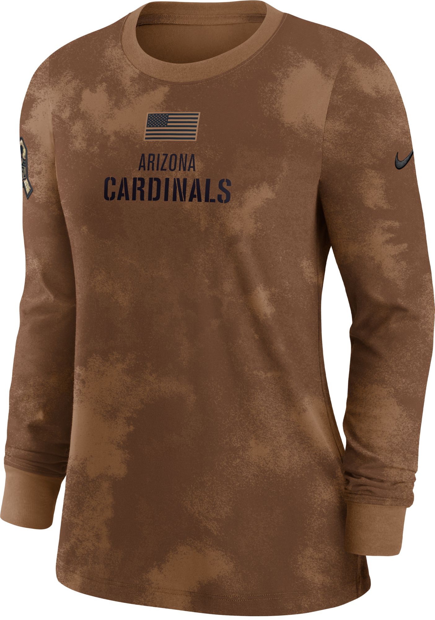 Nike Women's Arizona Cardinals 2023 Salute to Service Brown Long Sleeve T-Shirt