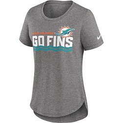 Nike Women's Miami Dolphins Local Heather Grey Tri-Blend T-Shirt