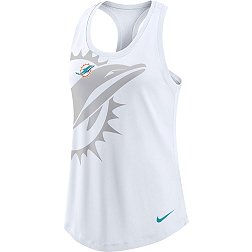 Nike Women's Miami Dolphins Logo Tri-Blend White Tank Top