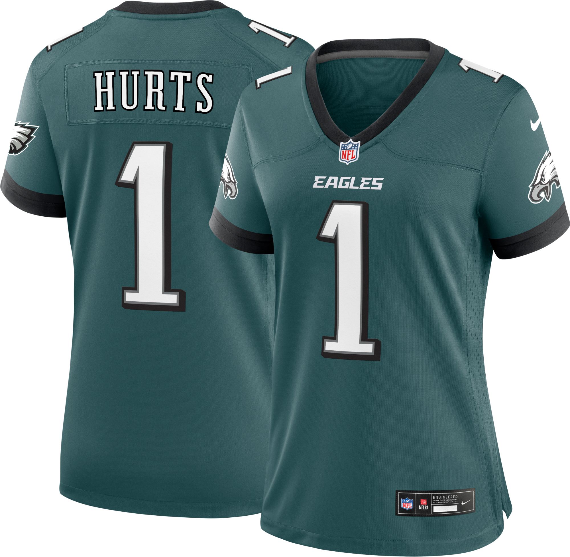 Nike Women's Philadelphia Eagles Jalen Hurts #1 Teal Game Jersey