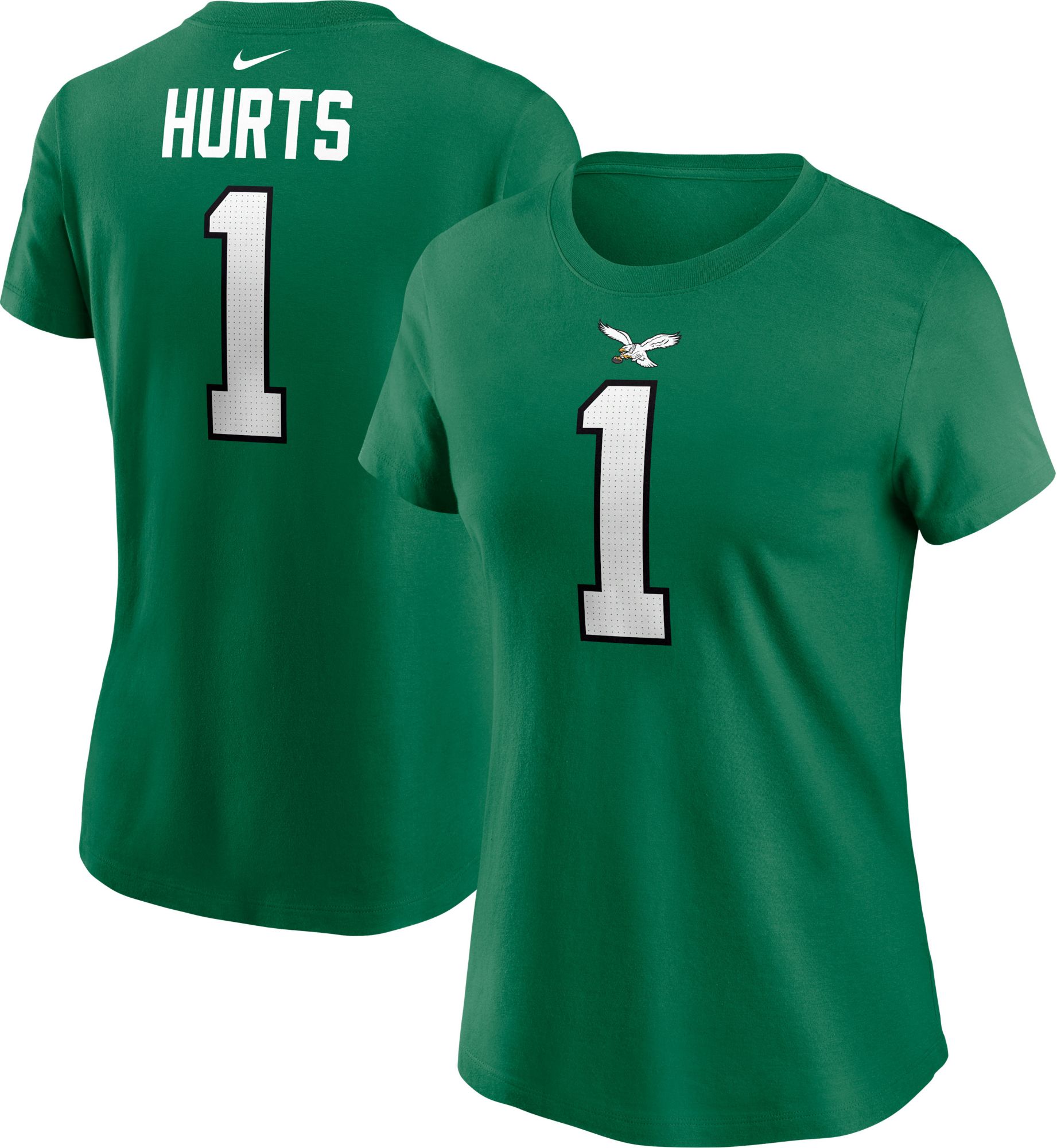 Nike Women's Philadelphia Eagles Jalen Hurts #1 Green T-Shirt