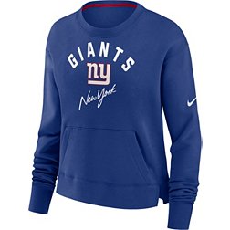 Nike Women's New York Giants Arch Team High Hip Royal Cropped Crew