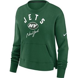 Nike Women's New York Jets Arch Team High Hip Green Cropped Crew