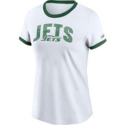 Nike Women's New York Jets Rewind Team Stacked White T-Shirt