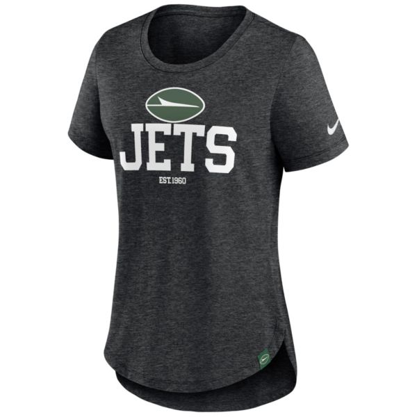 Nike Women's New York Jets Tri-Blend Team Black T-Shirt