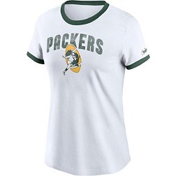 Nike Women's Green Bay Packers Rewind Team Stacked White T-Shirt