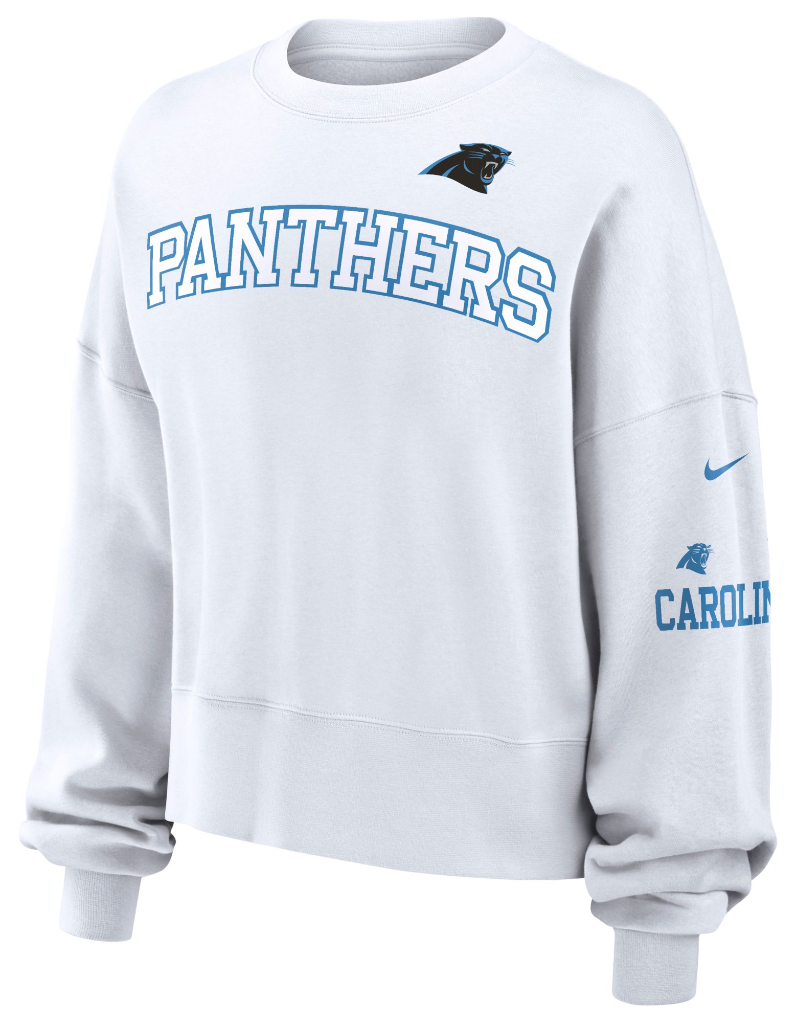 Nike Women's Carolina Panthers Phoenix White Crew