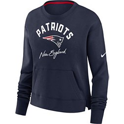 Nike Women's New England Patriots Arch Team Navy Crew Sweatshirt