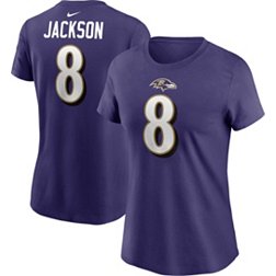 Nike Women's Baltimore Ravens Lamar Jackson #8 Purple T-Shirt