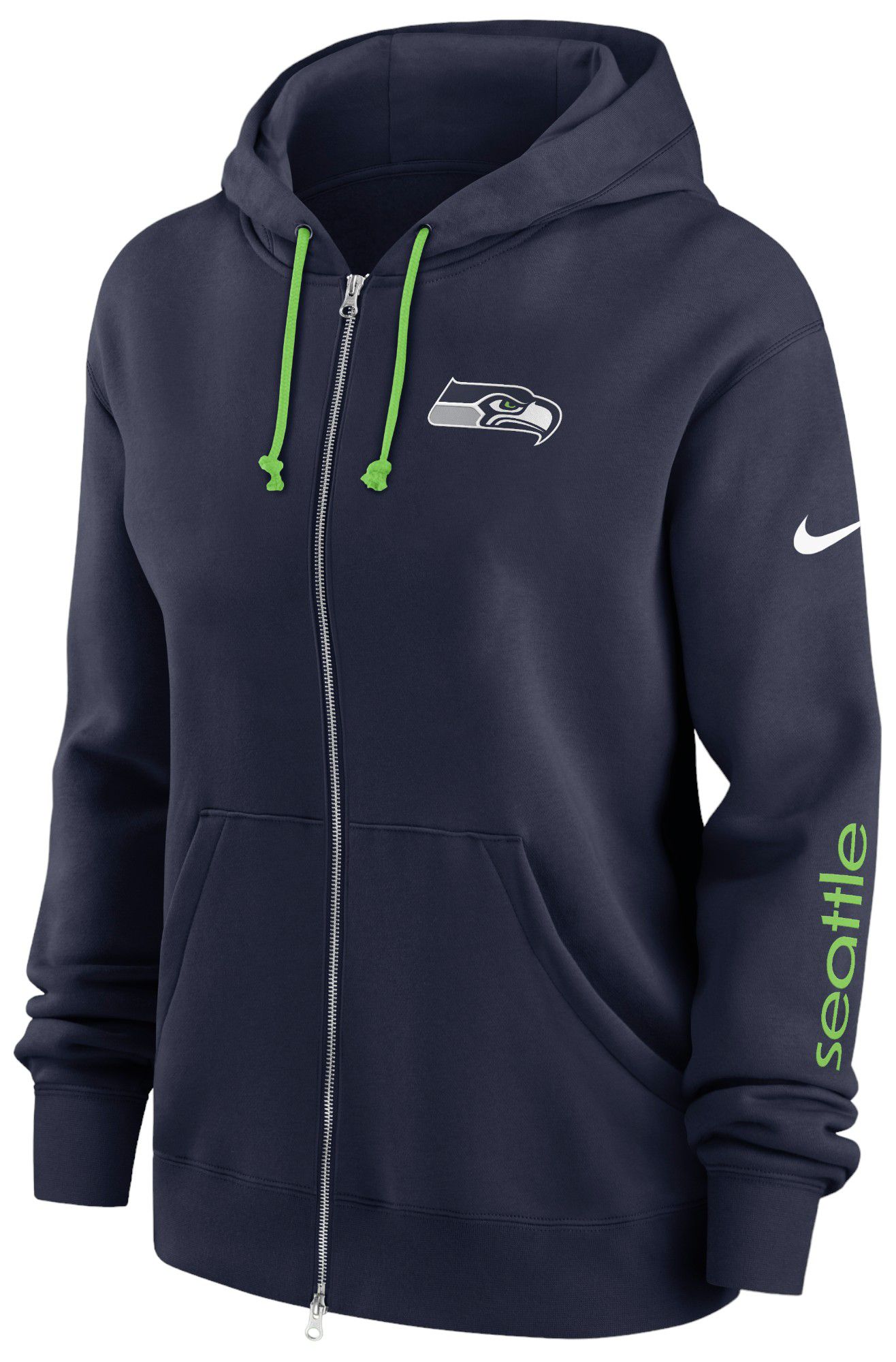 Nike Women's Seattle Seahawks Phoenix Navy Full-Zip Hoodie