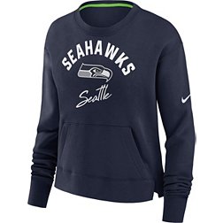 Nike Women's Seattle Seahawks Arch Team High Hip Navy Cropped Crew
