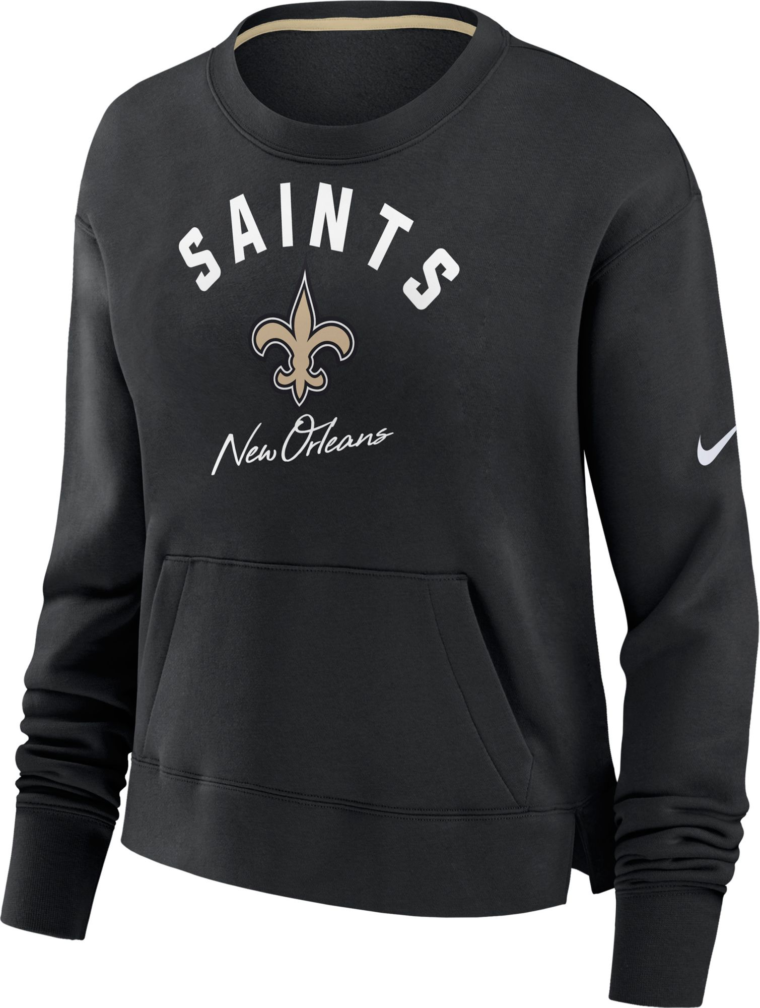 New Era Apparel Women's New Orleans Saints Space Dye Foil Black T-Shirt