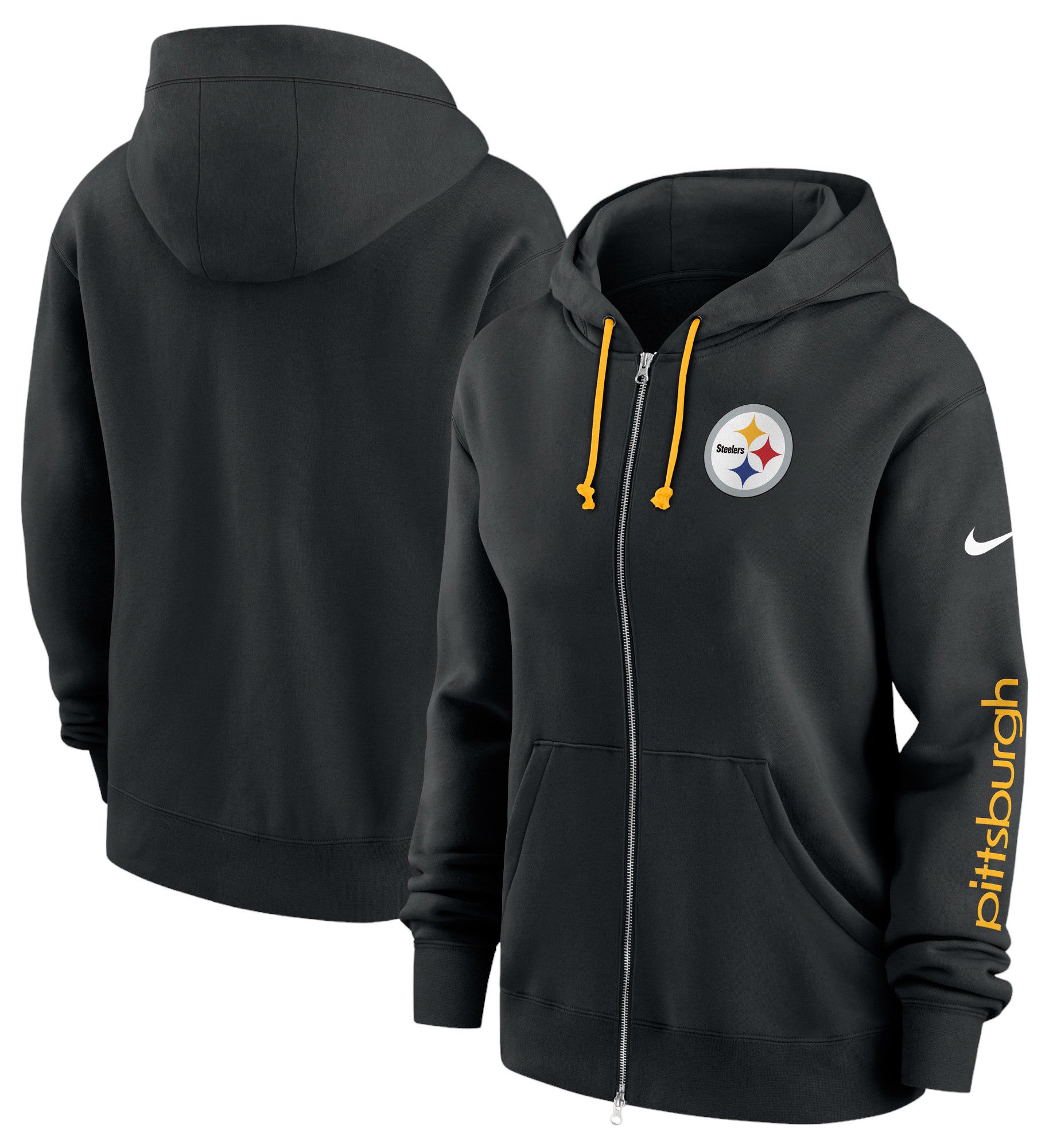 Nike Women's Pittsburgh Steelers Phoenix Full-Zip Black Hoodie