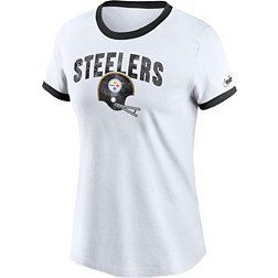 Nike Women's Pittsburgh Steelers Rewind Team Stacked White T-Shirt