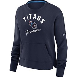 Nike Women's Tennessee Titans Arch Team High Hip Navy Cropped Crew