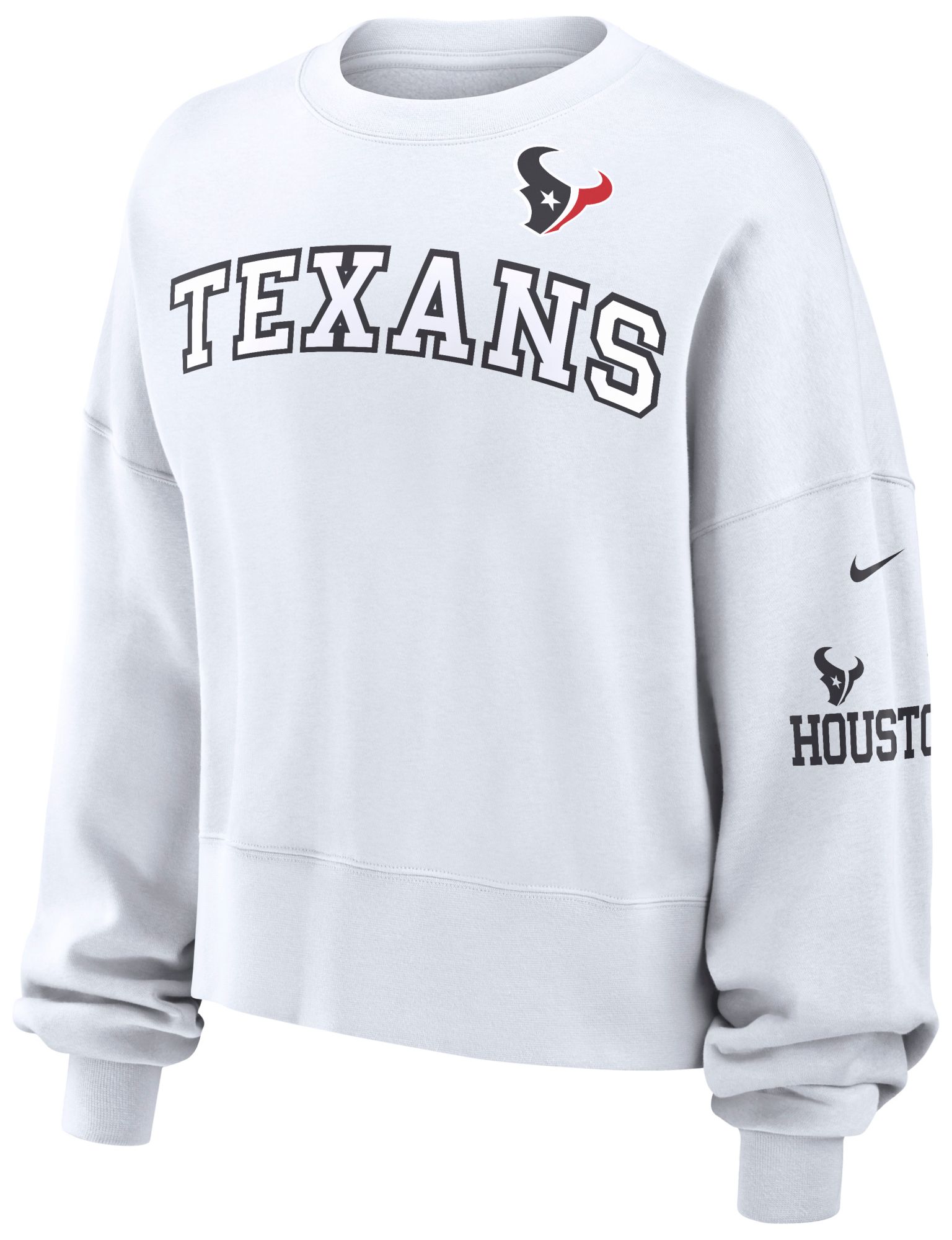Nike Women's Houston Texans Phoenix White Crew