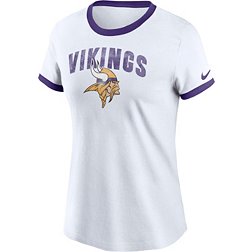 Nike Women's Minnesota Vikings Rewind Team Stacked White T-Shirt