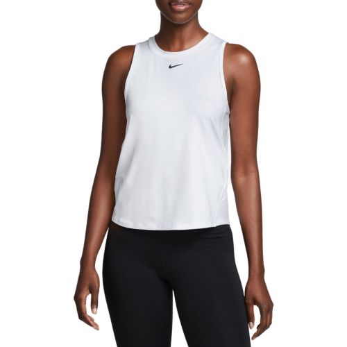 ★ Nike★ One Fitted Dry Fit Crop Tank Top W White Black FN Nike One Fitted Dri Fit Crop Tank - White/Black | Midwest