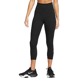 Nike Pro Sparkle Leggings Black Golden Pull On Size M Women’s Dri Fit  Technology
