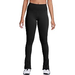 Womens medium (8-10) navy blue Nike wide leg track pants split hem cropped