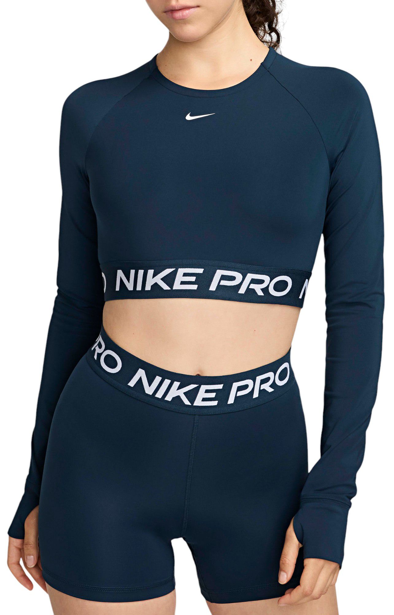 Nike Women's Pro Dri-FIT Cropped Long-Sleeve Top