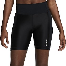 Nexstep Solid Women Black Gym Shorts, Compression Shorts, High