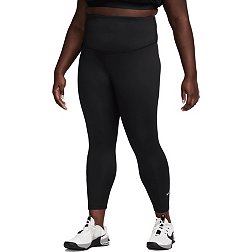 Womens Nike Power Victory Tights Mid Rise Standard Fit Full Length Black XS