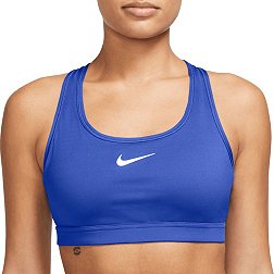 Nike Womens Alate Ellipse Medium-Support Padded Longline Sports Bra Blue L