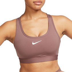 Nike Pro Womens Indy Plunge Medium Support Padded Sports Bra Pink S