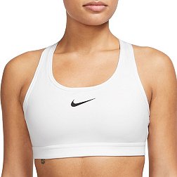 Nike Dri-Fit Women's High-Support Padded Front-Zip Sports Bra, White, Large  (White, Small) 
