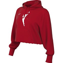 Women's Nike Red Toronto Raptors Courtside Cropped Pullover Hoodie Size: Small