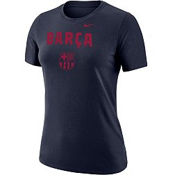 Nike Women's FC Barcelona 2023 Wordmark Navy T-Shirt