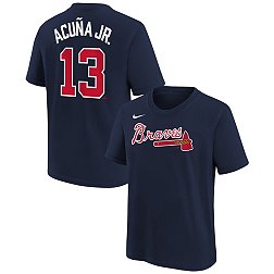 Nike Youth Atlanta Braves Ronald Acuña Jr. #13 Navy T-Shirt