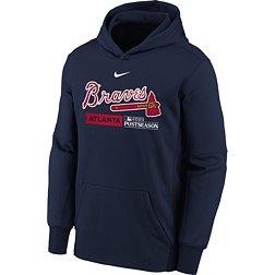 Atlanta Braves Nike 2021 World Series Bound Authentic Collection Dugout  Performance Pullover Hoodie - Navy