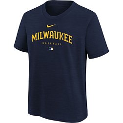 Nike Youth Milwaukee Brewers Navy Early Work T-Shirt